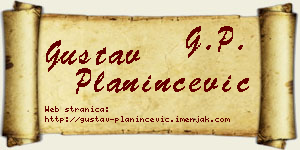 Gustav Planinčević vizit kartica